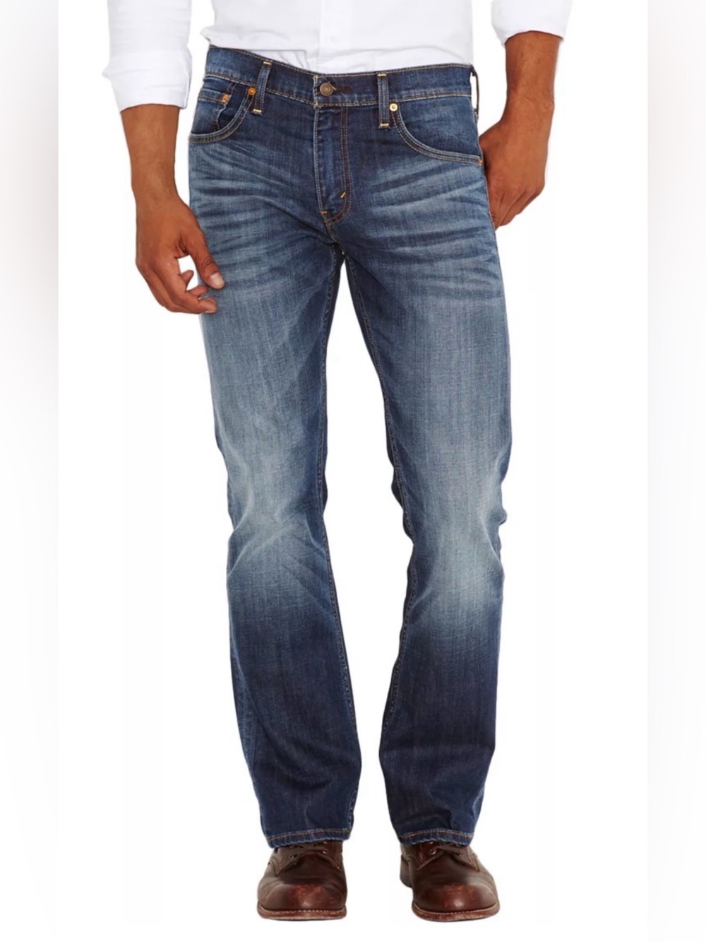 Levi's Men's Straight Jeans in Faded Blue Wash